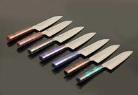 DAMASCUS 33 Nanairo | WA-SANTOKU 170mm / Red WINE Tortoise Shell