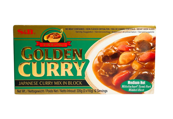 S&B GOLDEN CURRY VEG MEDIUM HOT 220G